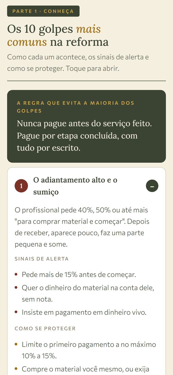 Os 10 golpes mais comuns